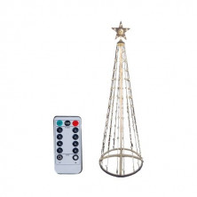 Árbol LED Isoka 1,5M 8 funciones con mando Luz cálida IP44 GSC C1/10