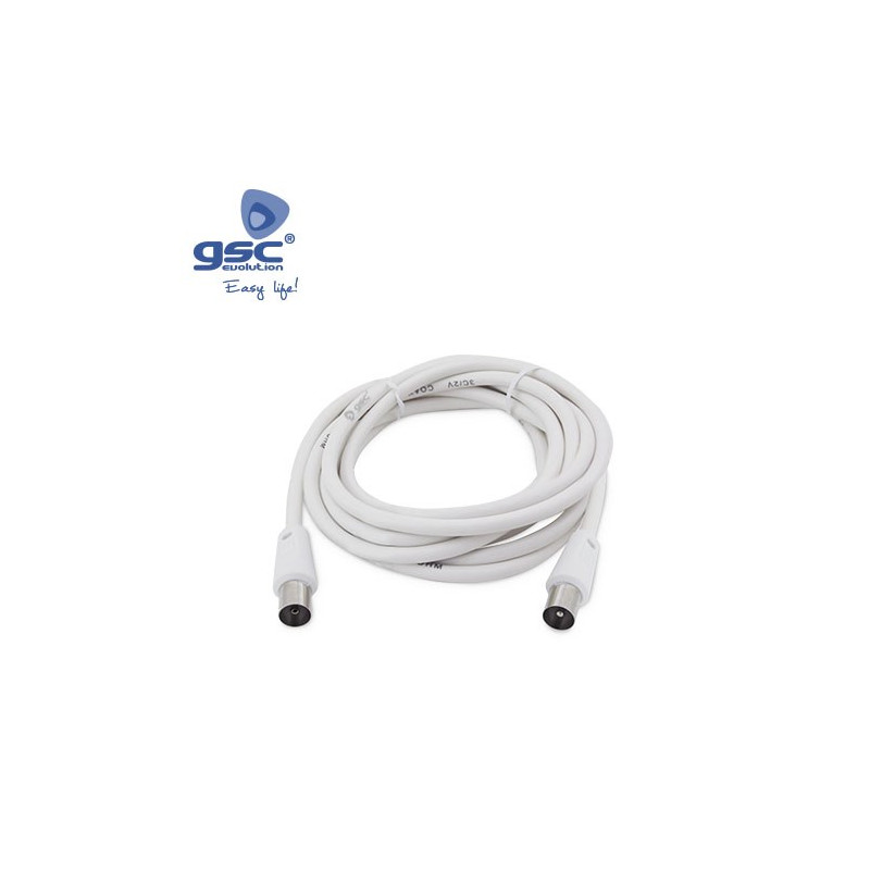 Conexion Coaxial Antena TV 1,5 m. Blanco GSC C1/250