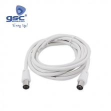 Conexion Coaxial Antena TV 2,5 m. Blanco GSC C1/100