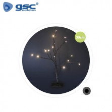 Árbol decorativo LED Cumia 30cm Funciona con 2 pilas AA Negro GSC C1/12