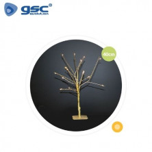 Árbol decorativo LED Cumia 40cm Funciona con 3 pilas AA Dorado GSC C1/12