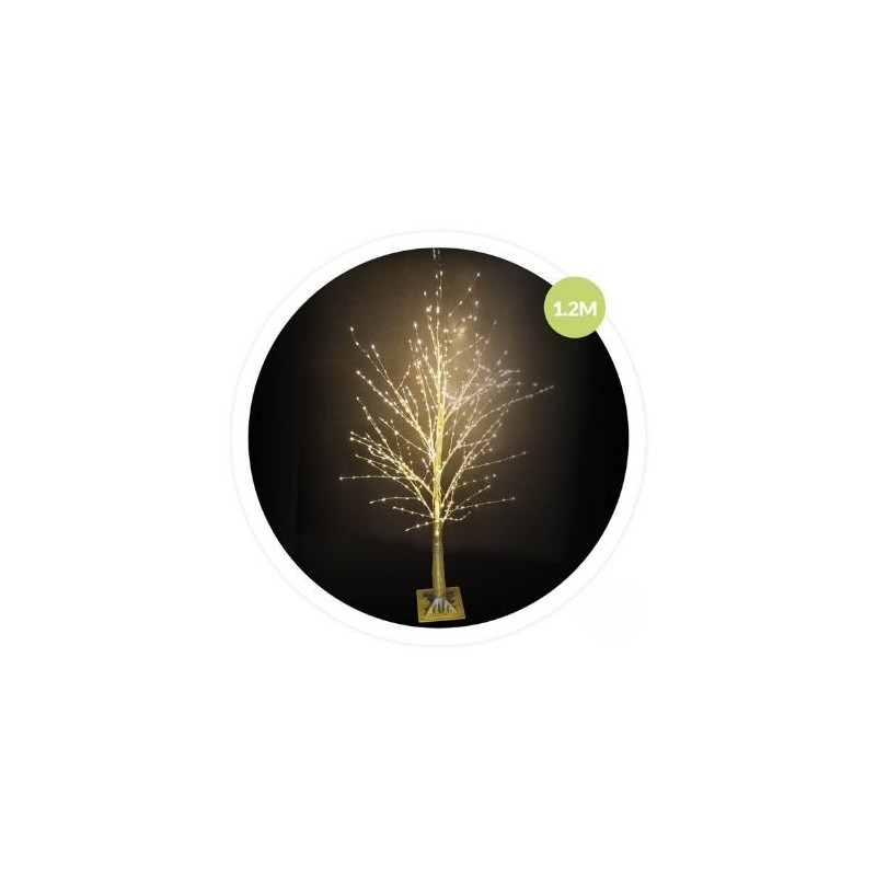 Árbol decorativo LED Sirka 1,2M Dorado GSC C1/6