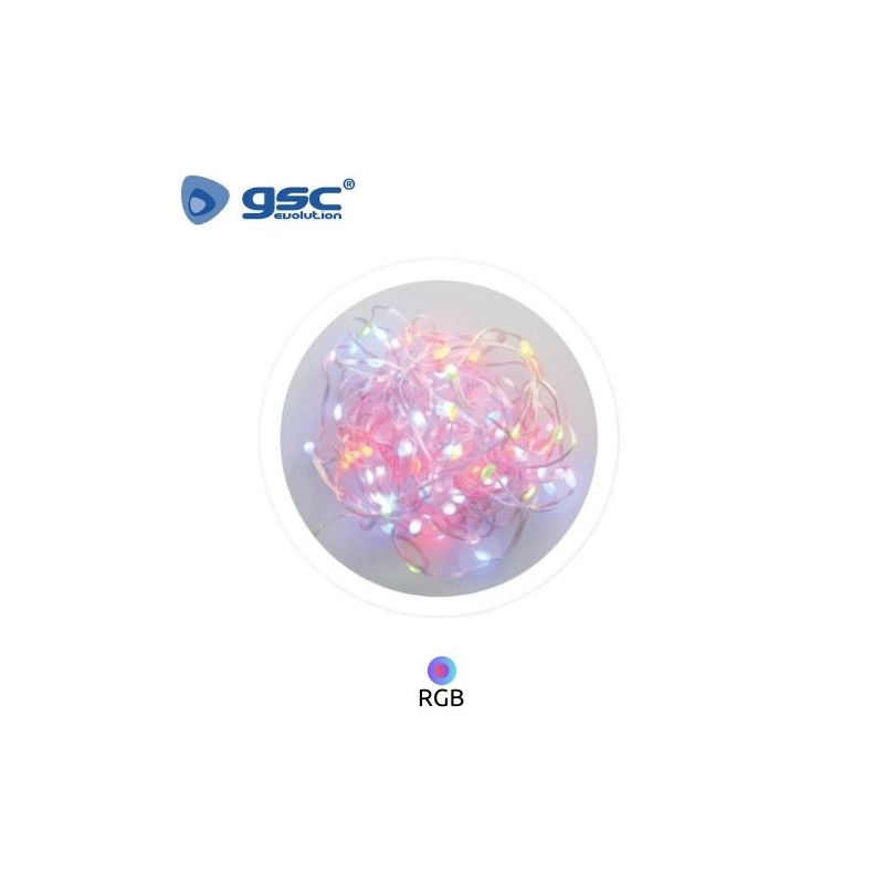 Guirnalda LED Decorativa 10m 100 Leds Inteligente RGB USB IP65 con mando GSC C1/50