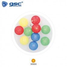 Guirnalda LED Decorativa 2,85m 20 Leds Bolas de colores 3000K Funciona a pilas IP20 GSC C1/5