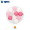 Guirnalda LED Decorativa 1,35m 10 Leds Bolas Rosas 3000K Funciona a pilas IP20 GSC C1/10