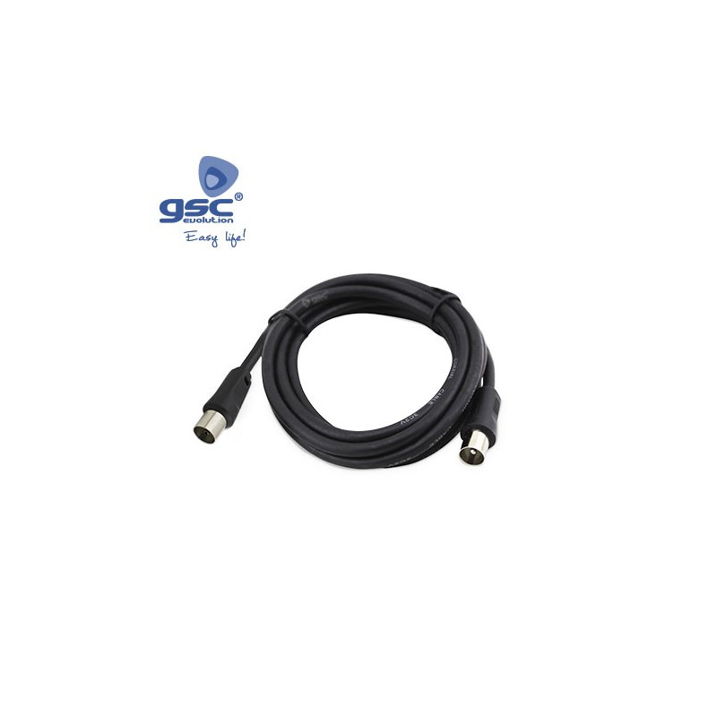 Conexion Coaxial Antena TV 5 m. Negro GSC C1/50