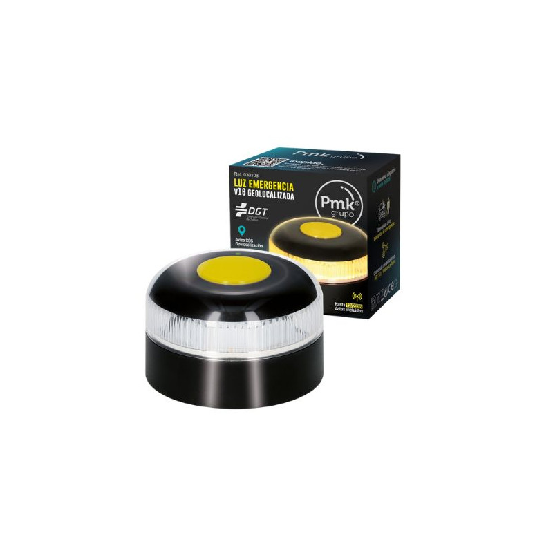 Linterna Baliza señalización de emergencia V16 con geolocalización (Homologada por la DGT) PMK C4/40