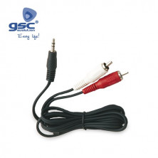 Conexion Jack 3,5mm Audio Estereo a 2 RCA Machos 1,5 m GSC C1/250