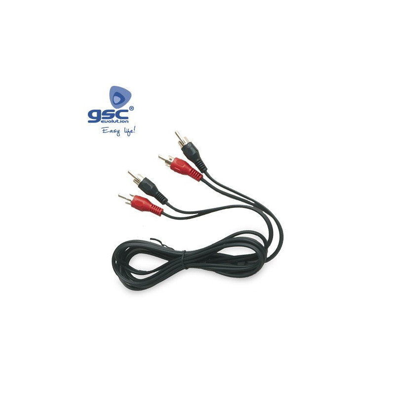 Conexion Audio 2 RCA Macho a 2 RCA Macho 1,5 m. GSC C1/250