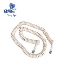 Conexion telefonica Rizado Blanco 4p 4c 2,1 m. GSC C1/250