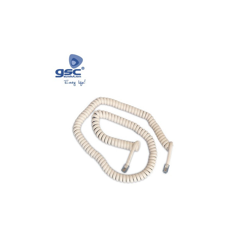 Conexion telefonica Rizado Blanco 4p 4c 2,1 m. GSC C1/250