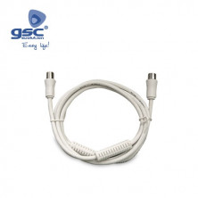 Conexion Coaxial Antena TV 1,5 m. Blanco con filtro GSC C1/150