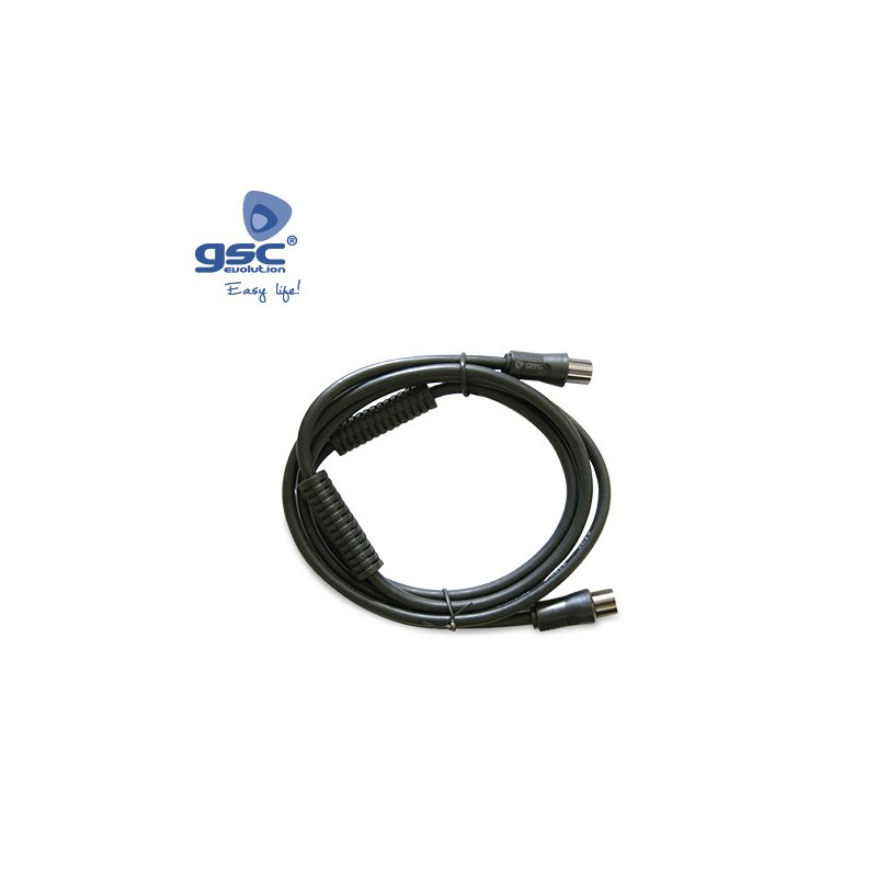 Conexion Coaxial Antena TV 1,5 m. Negro con filtro GSC C1/150