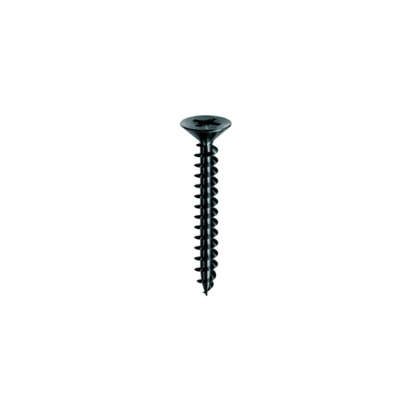 Tornillo PANELVIT, Negro plus ACERO rosca total PZ 2 4,5x50mm Caja 200 uds