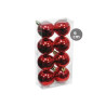 Pack 8 bolas de navidad 6cm Rojo