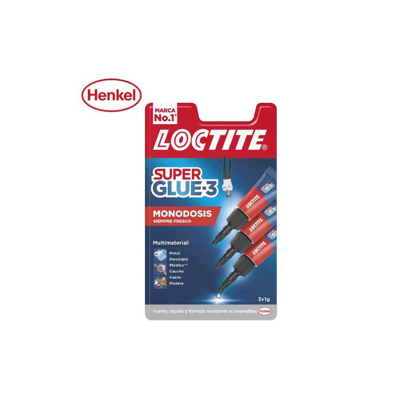 Loctite adhesivos SG Mini Trio 1 gramo Blister 3 unidades