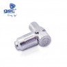 Conector Coaxial TV Macho acodado metalico GSC C25/1000