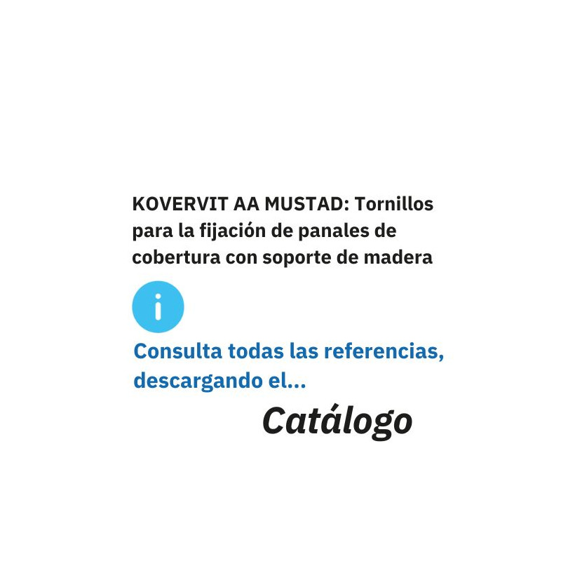 Tornillos para la fijación de paneles de cobertura sobre madera