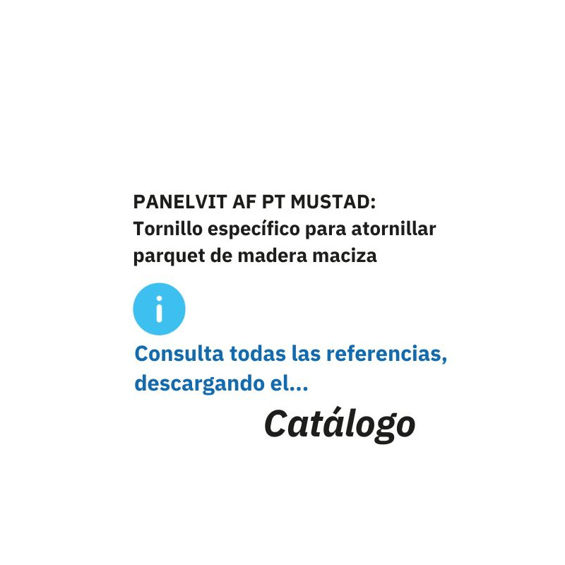 Tornillos para atornillar parquet de madera maciza