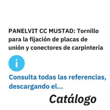 Tornillos para la fijación de placas de unión y conectores de carpintería