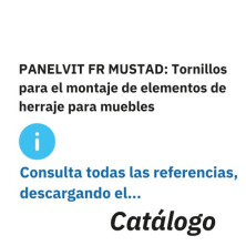 Tornillos para el montaje de elementos de herraje para muebles