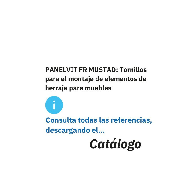 Tornillos para el montaje de elementos de herraje para muebles