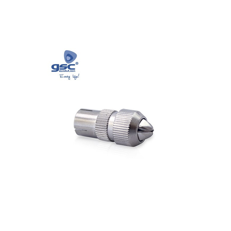 Conector Coaxial TV Hembra recto metalico GSC C25/1000