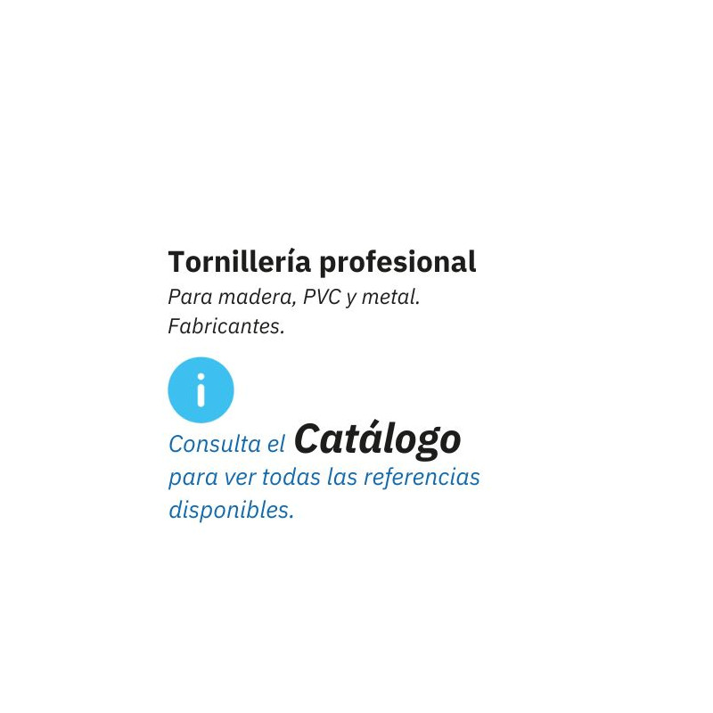 Fabricante de tornillería profesional para madera, PVC y metal.