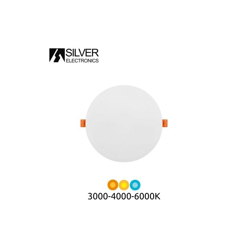 Downlight LED Redondo DIÁMETRO AJUSTABLE 12w CCT Ajusable tono de luz 1000Lm Blanco GORT SILVER