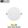 Downlight LED Redondo DIÁMETRO AJUSTABLE 12w CCT Ajusable tono de luz 1000Lm Blanco GORT SILVER C1
