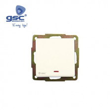 Mecanismo empotrar Serie GAMMA Conmutador de cruzamiento luminoso Blanco GSC C10/100