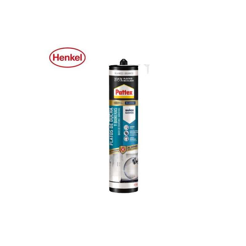 Pattex Polímero Platos Ducha Cartucho 280 ml BLANCO