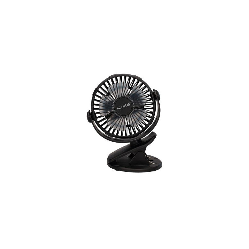 Mini ventilador de sobremesa 3W USB tipo clip Blanco Fune NIAROS