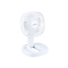 Mini ventilador de mano plegable con luz USB recargable 120x190mm Blanco Coober NIAROS