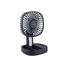 Mini ventilador de mano plegable con luz USB recargable 120x190mm Blanco Coober NIAROS
