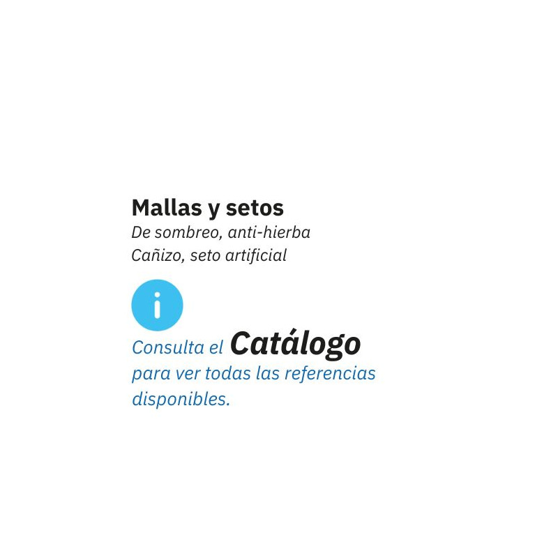 Mallas y setos. Sombreo, antihierba, plásitico, setos, cañizo.