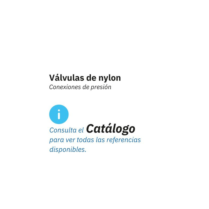 Válvula bola de Nylon para conexiones de presión NORMA
