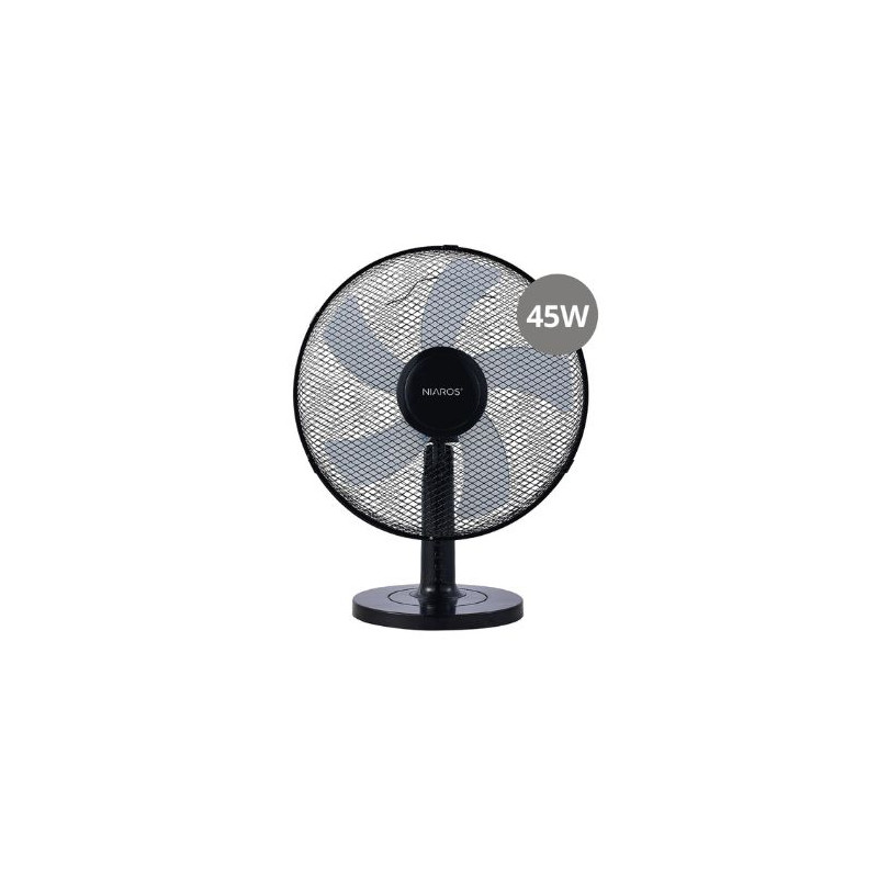 Ventilador de sobremesa 45W Diámetro 41cm Negro Macomia NIAROS