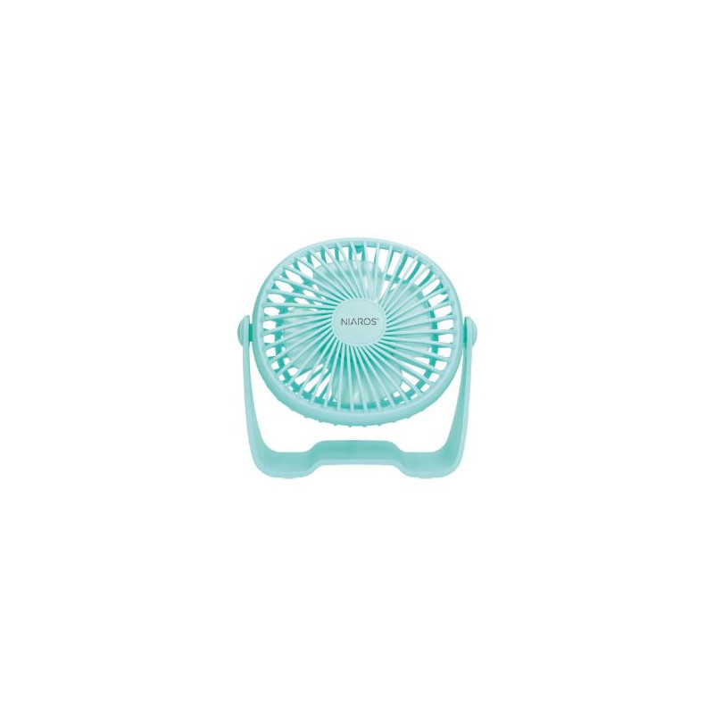 Mini Ventilador de sobremesa 3W USB Diámetro 15cm Turquesa Alua NIAROS
