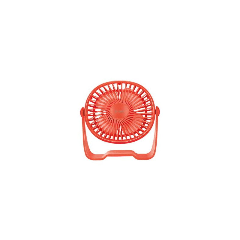 Mini Ventilador de sobremesa 3W USB Diámetro 15cm Rojo Alua NIAROS