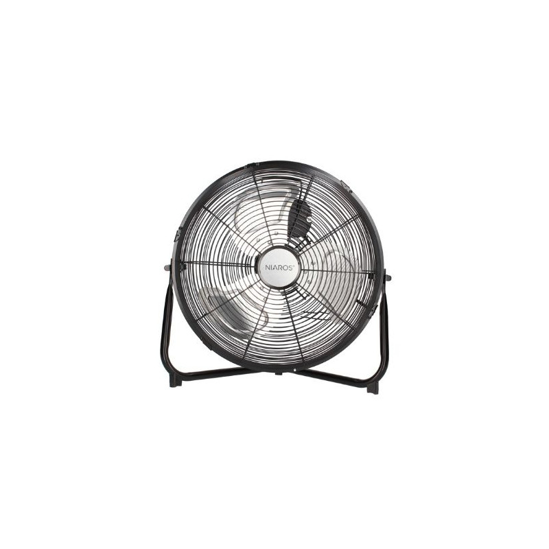 Ventilador de suelo metálico 70W Diámetro 40cm Negro Gumba NIAROS