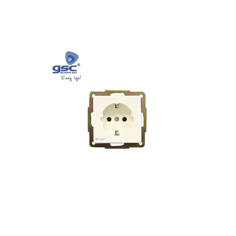 Mecanismo empotrar Serie GAMMA Base TT 16A-220V Blanco GSC C10/100