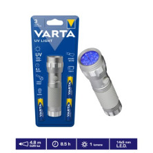 Linterna LED UV Light Ultravioleta 1Lm (Funciona con 3 pilas AAA incluidas) VARTA