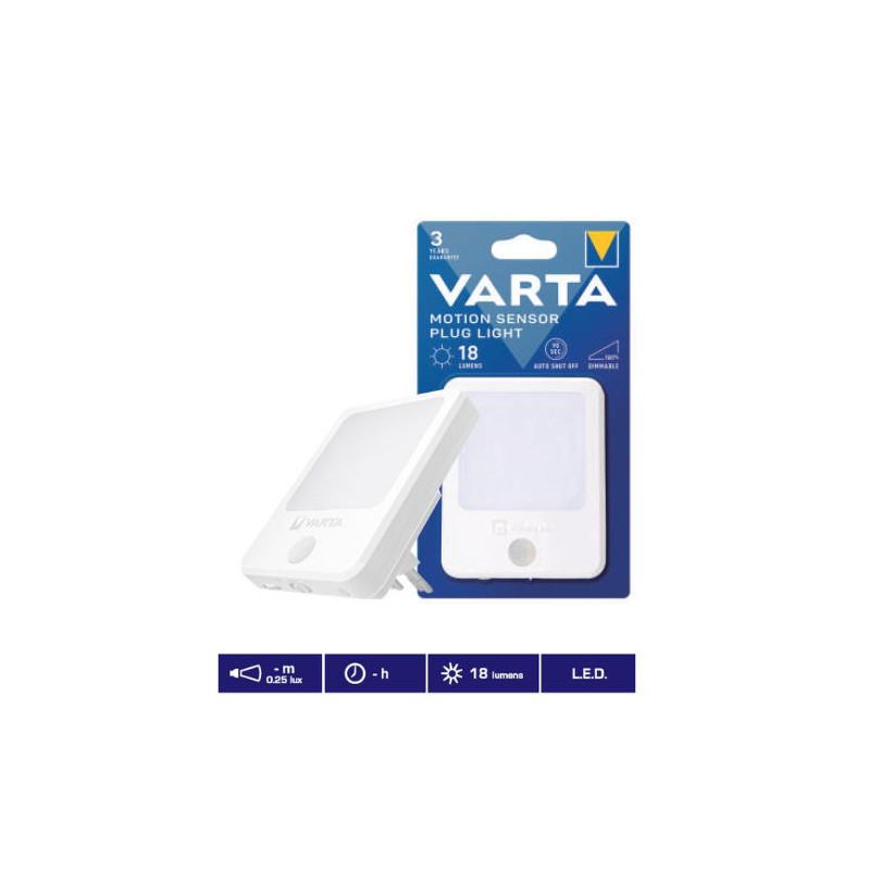 Linterna LED nocturna Motion Sensor Plug Light 18Lm VARTA