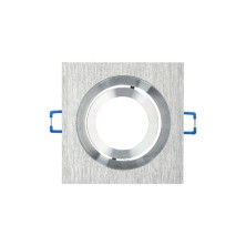 Aro cuadrado basculante Aluminio GU10 Incluido 90mm Empotramiento 75mm GSC C10/100