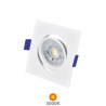 Aro cuadrado basculante Blanco LED 7w 3000K 600Lm 85x85mm empotramiento 70mm diámetro Cumbo GSC