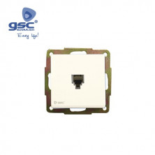 Mecanismo empotrar Serie GAMMA Base Telefono RJ11 Blanco GSC UUS C10/100