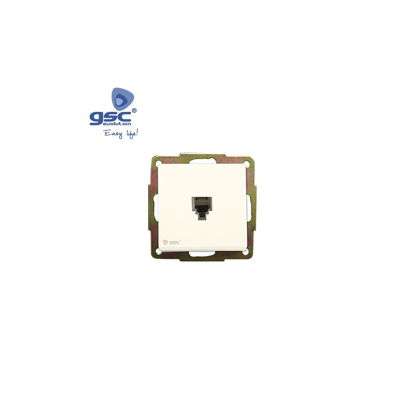 Mecanismo empotrar Serie GAMMA Base Telefono RJ11 Blanco GSC UUS C10/100