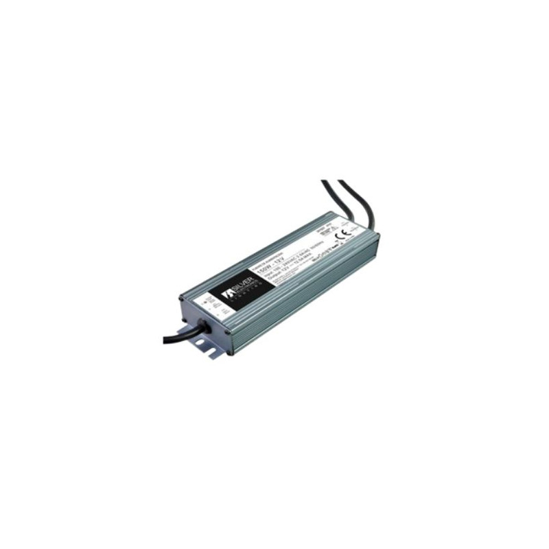 Fuente de alimentación para Tira de LED 24V 150w 6,25A IP67 SILVER
