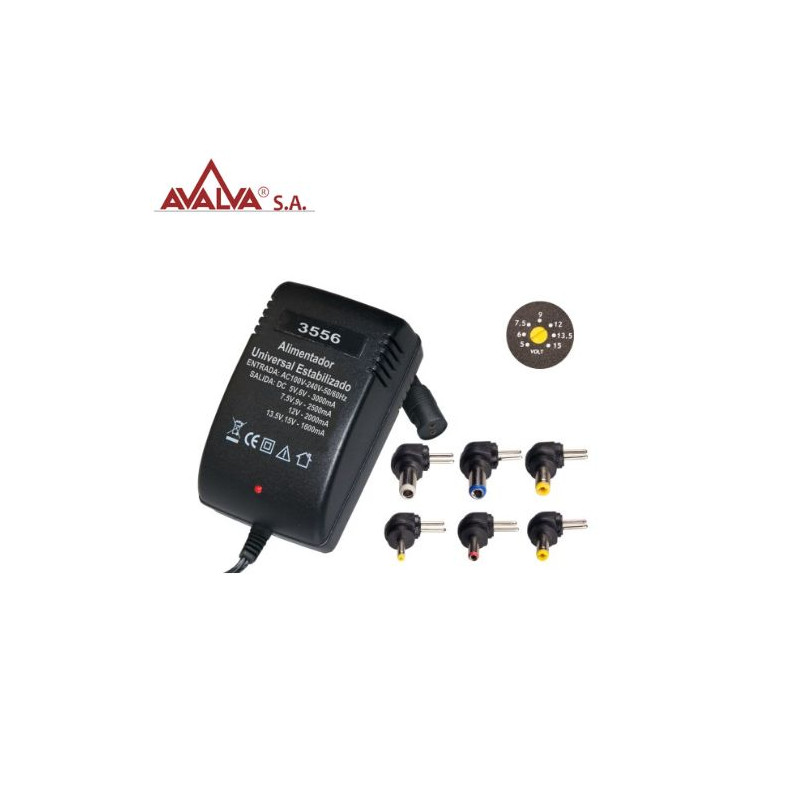 Alimentador 1250 mAh 9 - 24v Estabilizado AVALVA